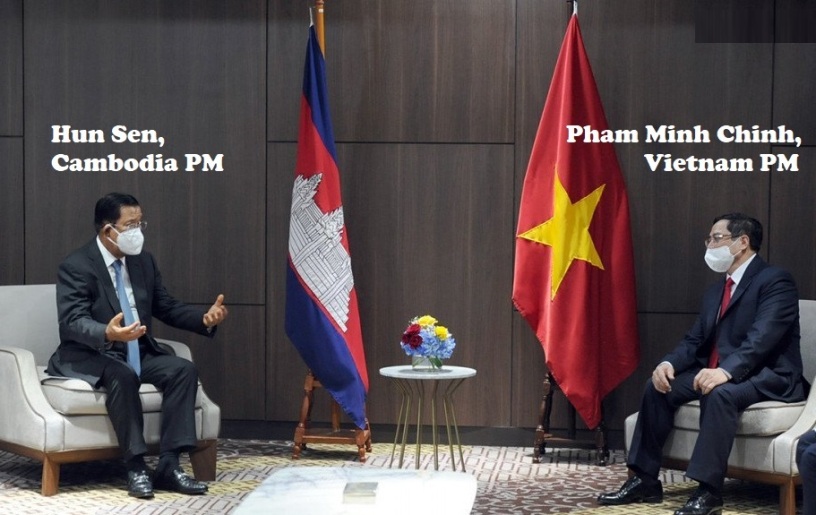 Photo: PM Hun Sen & New Vietnam PM Pham Minh Chinh / 24-4-2021